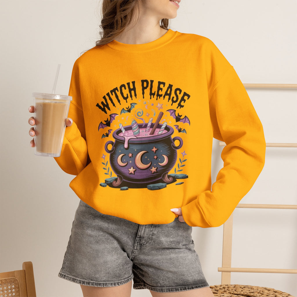 ORVIAN — Witch Please & I'm Just a Housewife Witch Crewneck, Magical Cauldron Unisex Heavy Blend