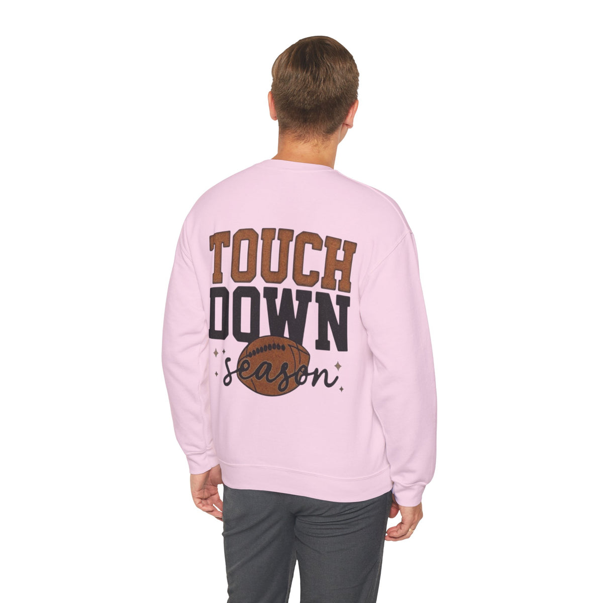 ORVIAN — Touchdown Season Coquette Football Bow Crewneck, Varsity Game Day Unisex Heavy Blend