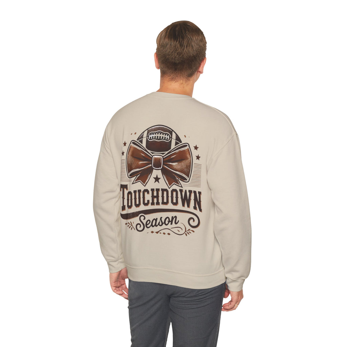 ORVIAN — Cuddles & Touchdowns Football Crewneck, 'Tis the Season Game Day Unisex Heavy Blend