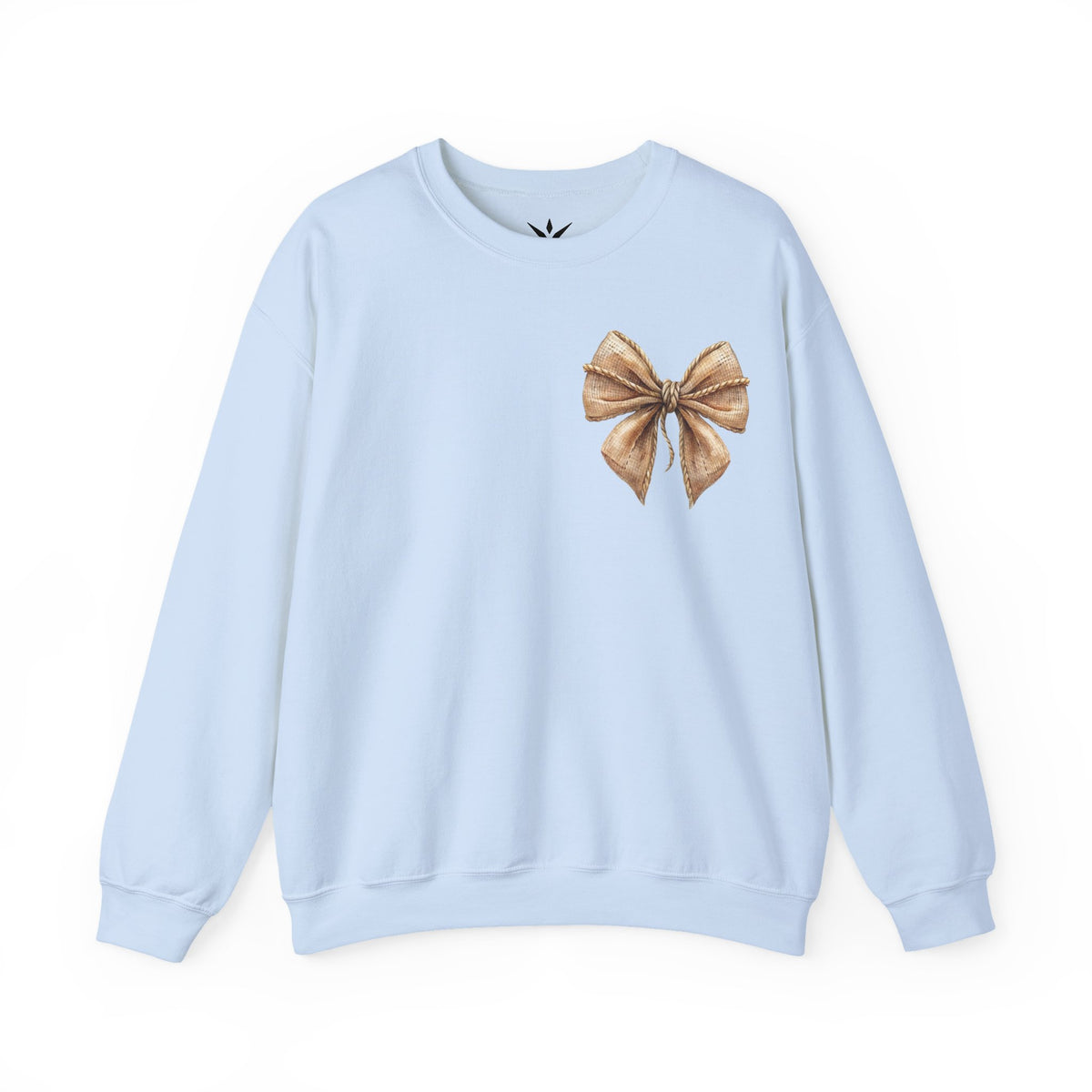 ORVIAN — Coquette Fall Bow & Football Crewneck, Pumpkin Spice Game Day Unisex Heavy Blend