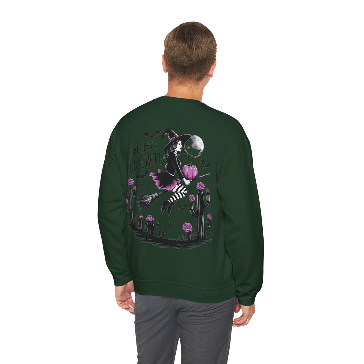 ORVIAN — Witch Please & I'm Just a Housewife Witch Crewneck, Magical Cauldron Unisex Heavy Blend