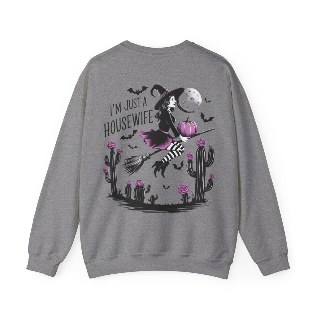 ORVIAN — Witch Please & I'm Just a Housewife Witch Crewneck, Magical Cauldron Unisex Heavy Blend