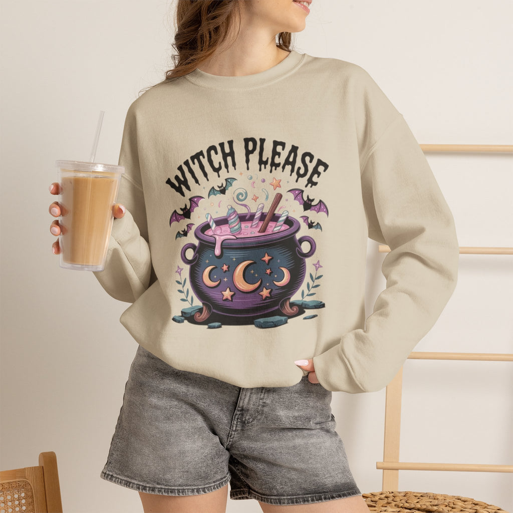 ORVIAN — Witch Please & I'm Just a Housewife Witch Crewneck, Magical Cauldron Unisex Heavy Blend
