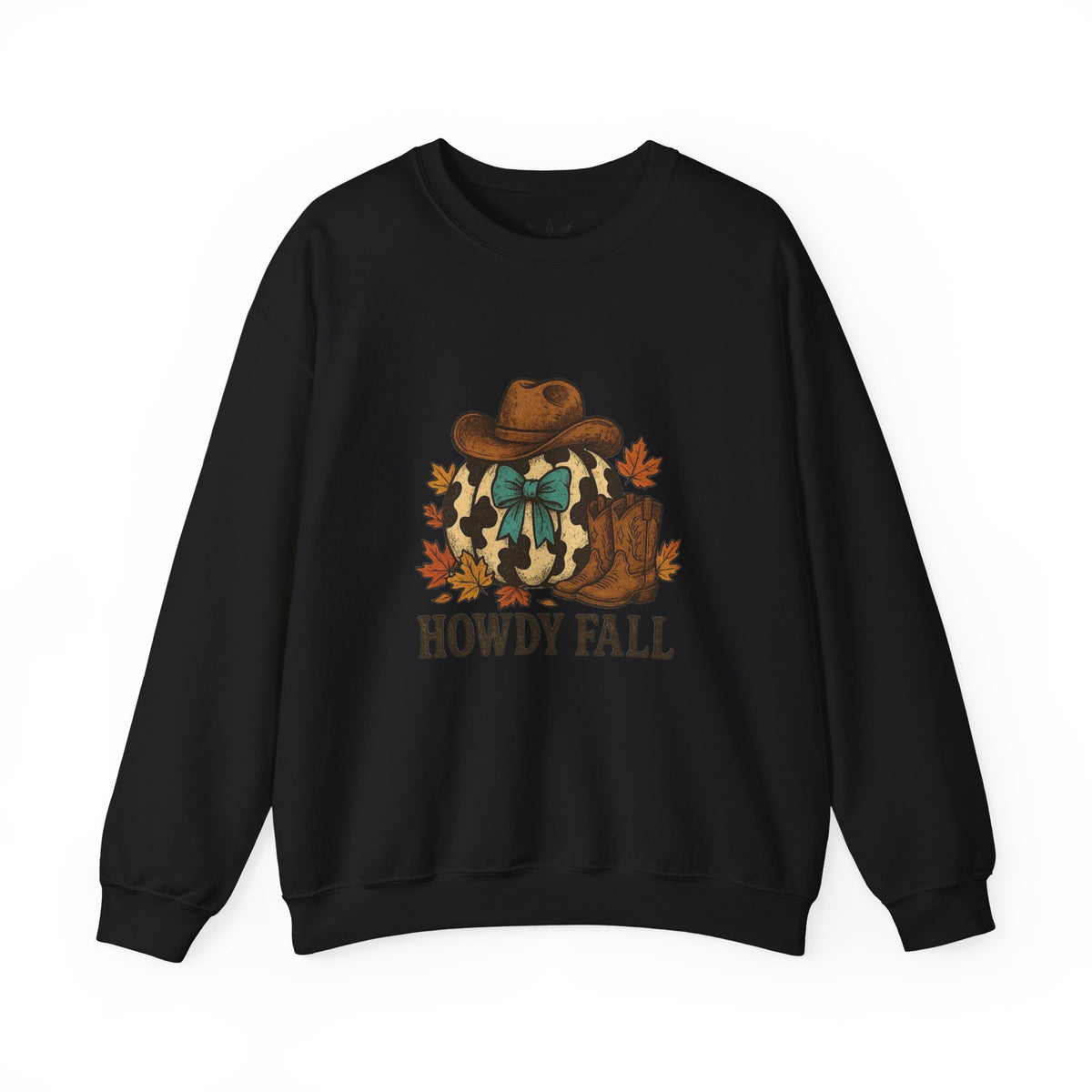ORVIAN — Howdy Fall Wéstern Pumpkin & Ghost Cow Crewneck, Moo I Mean Boo Halloween Unisex