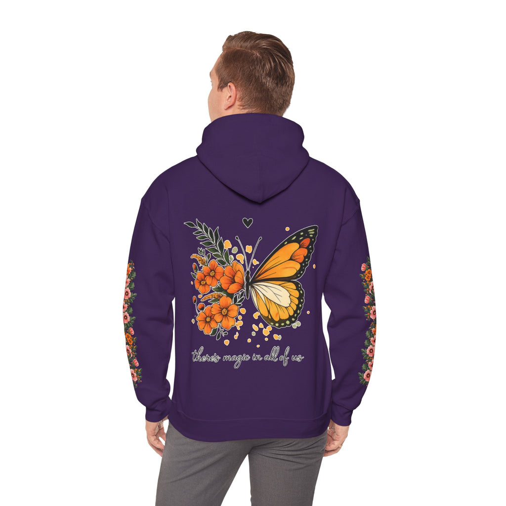 ORVIAN — Magic Floral Butterfly Unisex Heavy Blend Hoodie
