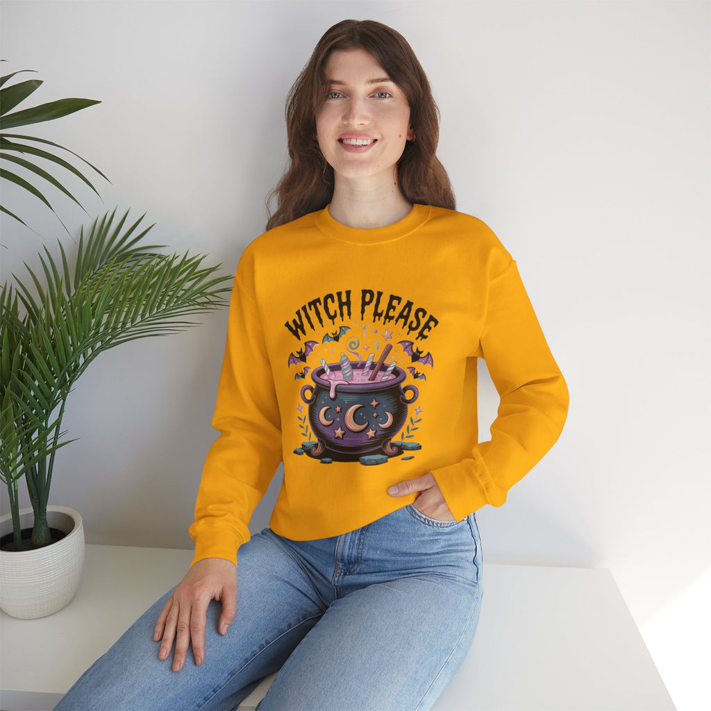 ORVIAN — Witch Please & I'm Just a Housewife Witch Crewneck, Magical Cauldron Unisex Heavy Blend