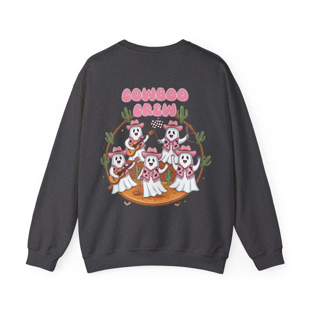 ORVIAN — Howdy Halloween Ghost Cowboy Crewneck, Pink Cowboo Western Unisex Heavy Blend