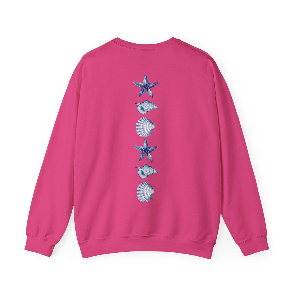 ORVIAN — Sea Turtle & Seashell Starfish Crewneck, Coastal Ocean Nautical Unisex Heavy Blend