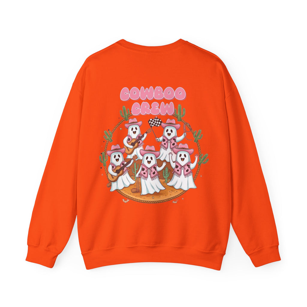 ORVIAN — Howdy Halloween Ghost Cowboy Crewneck, Pink Cowboo Western Unisex Heavy Blend