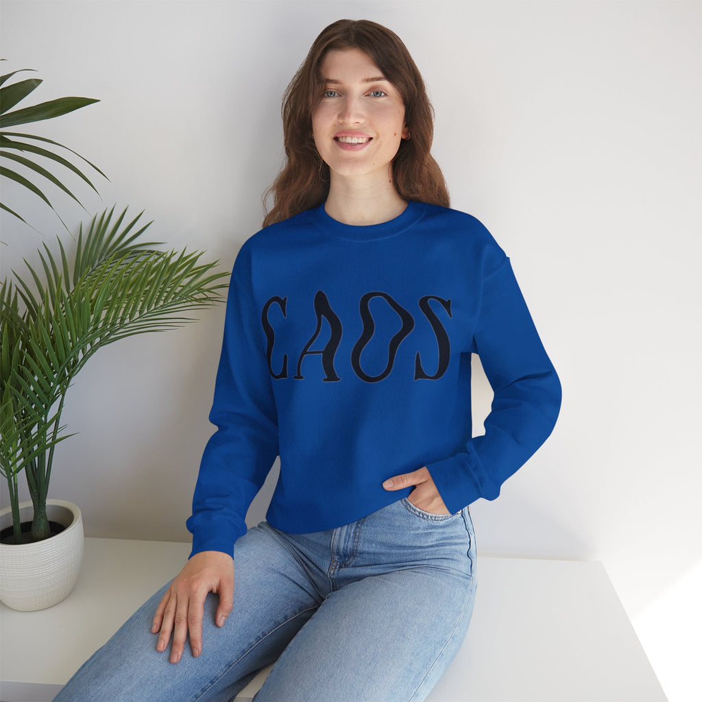 ORVIAN — Chaos Cat Crewneck, Reversed Lettering & Rebel Cat Graphic Unisex Heavy Blend