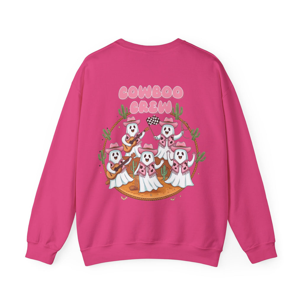 ORVIAN — Howdy Halloween Ghost Cowboy Crewneck, Pink Cowboo Western Unisex Heavy Blend