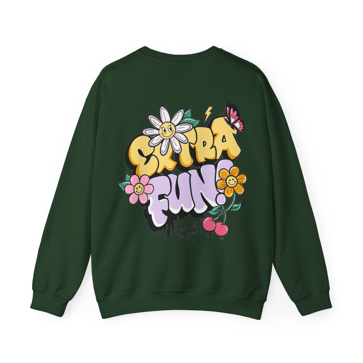 ORVIAN — Good Day to Read a Book Crewneck, Retro Floral Book Lover Sweatshirt Unisex Heavy Blend