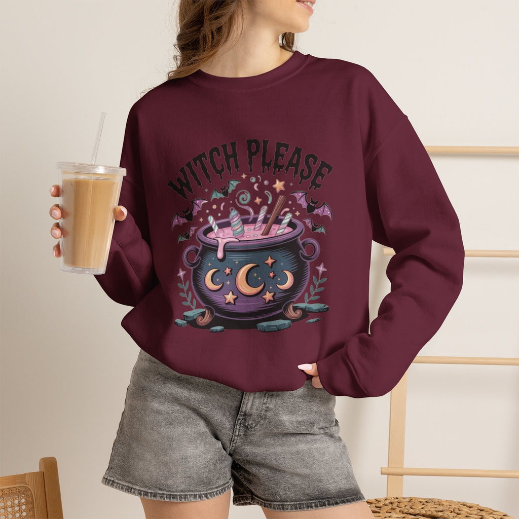 ORVIAN — Witch Please & I'm Just a Housewife Witch Crewneck, Magical Cauldron Unisex Heavy Blend