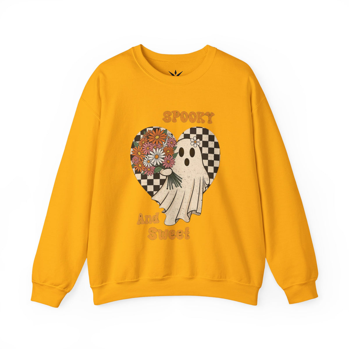 ORVIAN — Spooky & Sweet Ghost Crewneck, Coquette Bow Heart Halloween Unisex Sweatshirt
