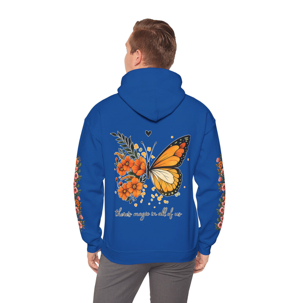 ORVIAN — Magic Floral Butterfly Unisex Heavy Blend Hoodie