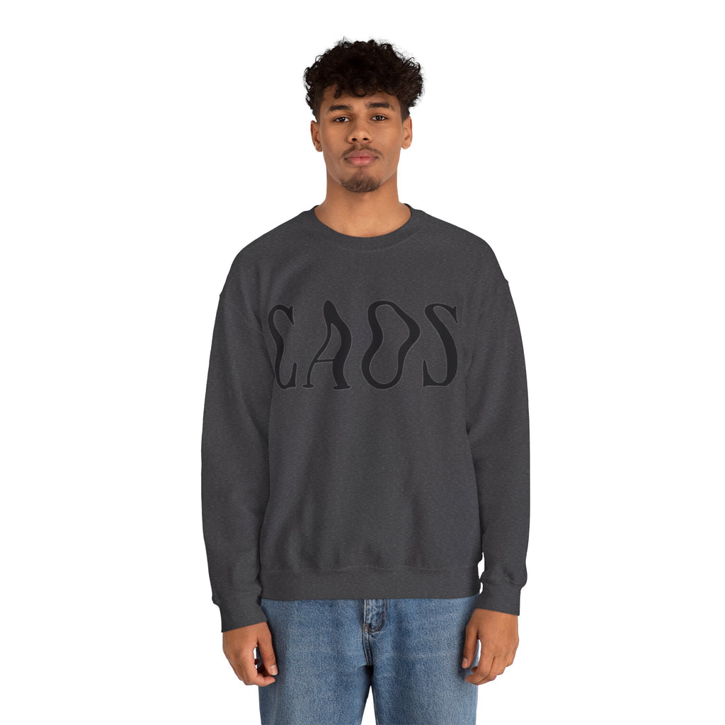 ORVIAN — Chaos Cat Crewneck, Reversed Lettering & Rebel Cat Graphic Unisex Heavy Blend