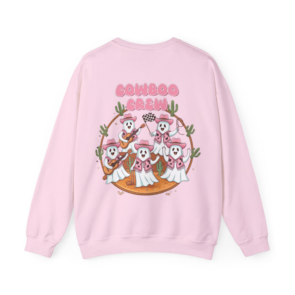 ORVIAN — Howdy Halloween Ghost Cowboy Crewneck, Pink Cowboo Western Unisex Heavy Blend
