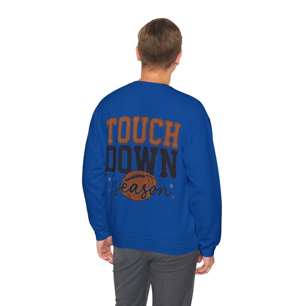 ORVIAN — Touchdown Season Coquette Football Bow Crewneck, Varsity Game Day Unisex Heavy Blend