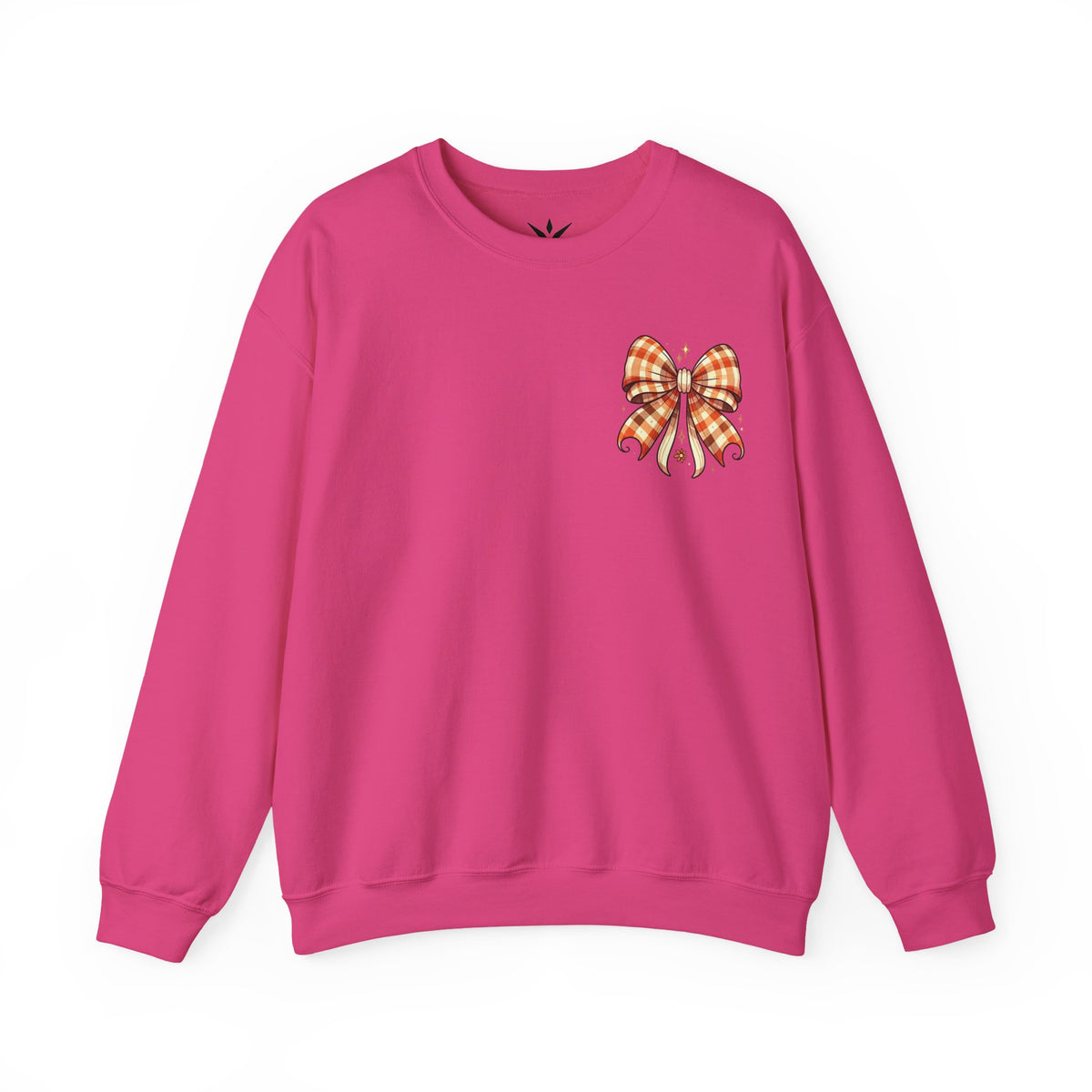ORVIAN — Ghostly Coffee Break Coquette Bow Crewneck, Cozy Pumpkin Spice Halloween Unisex
