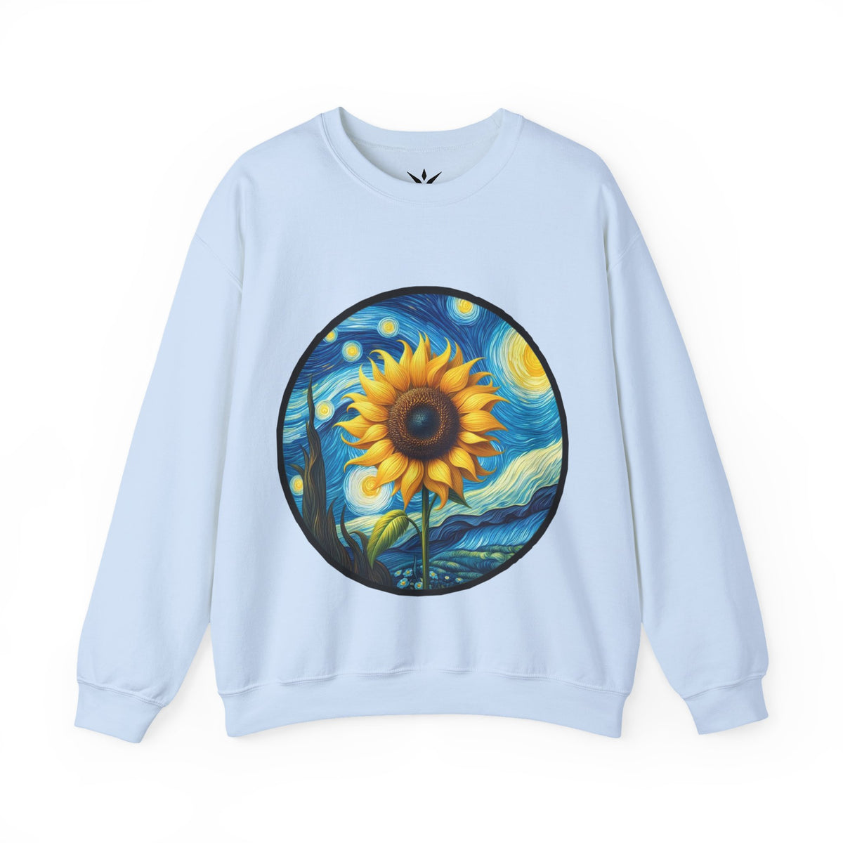 ORVIAN — Van Gogh Starry Night Sunflower & Artist Easel Crewneck, Art-Inspired Sweatshirt