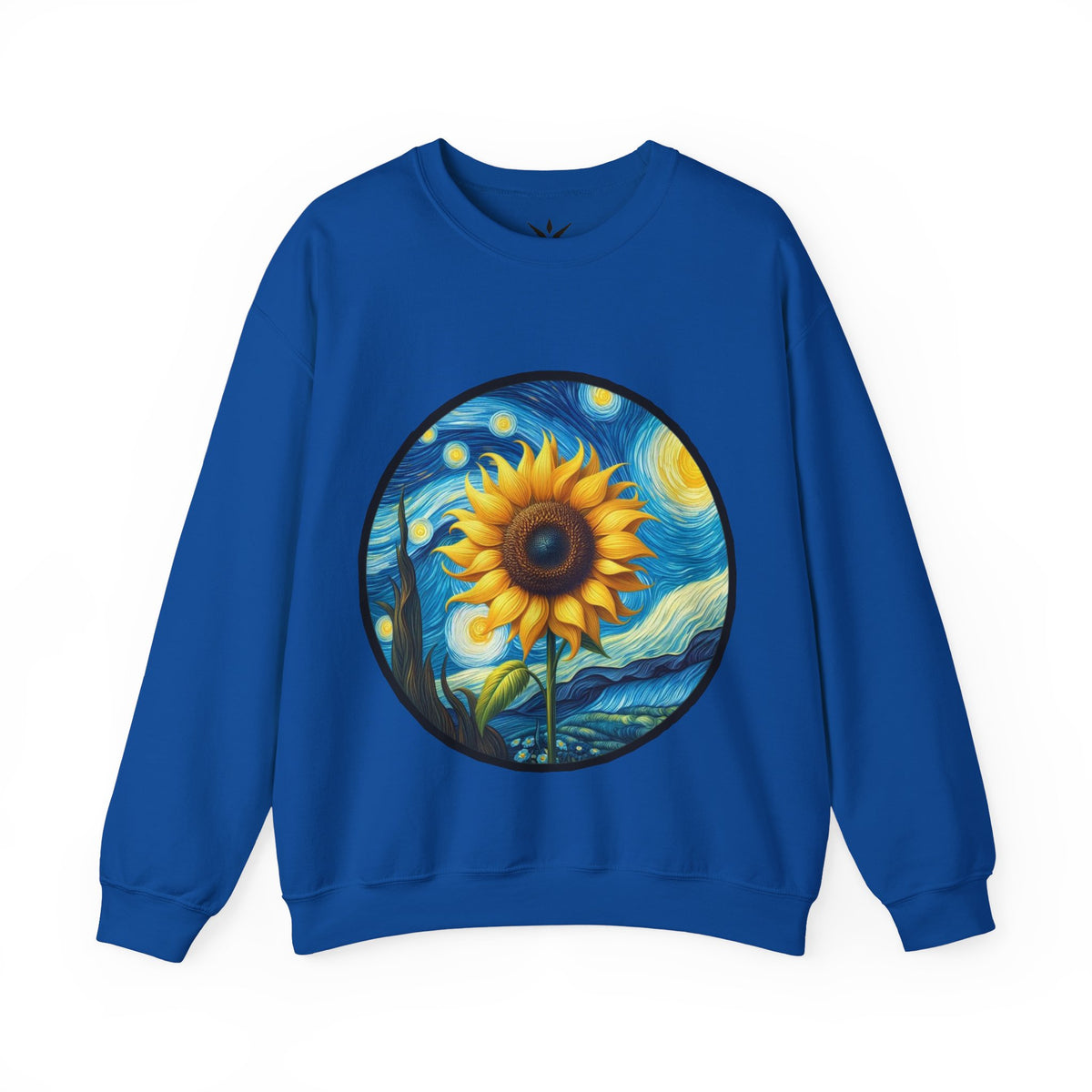 ORVIAN — Van Gogh Starry Night Sunflower & Artist Easel Crewneck, Art-Inspired Sweatshirt