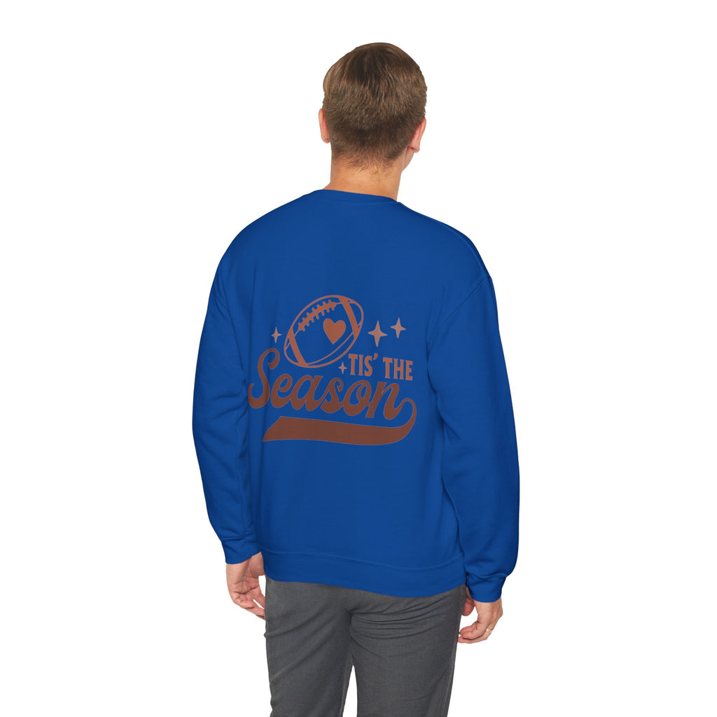 ORVIAN — Cuddles & Touchdowns Football Crewneck, Heart Football Game Day Unisex Heavy Blend