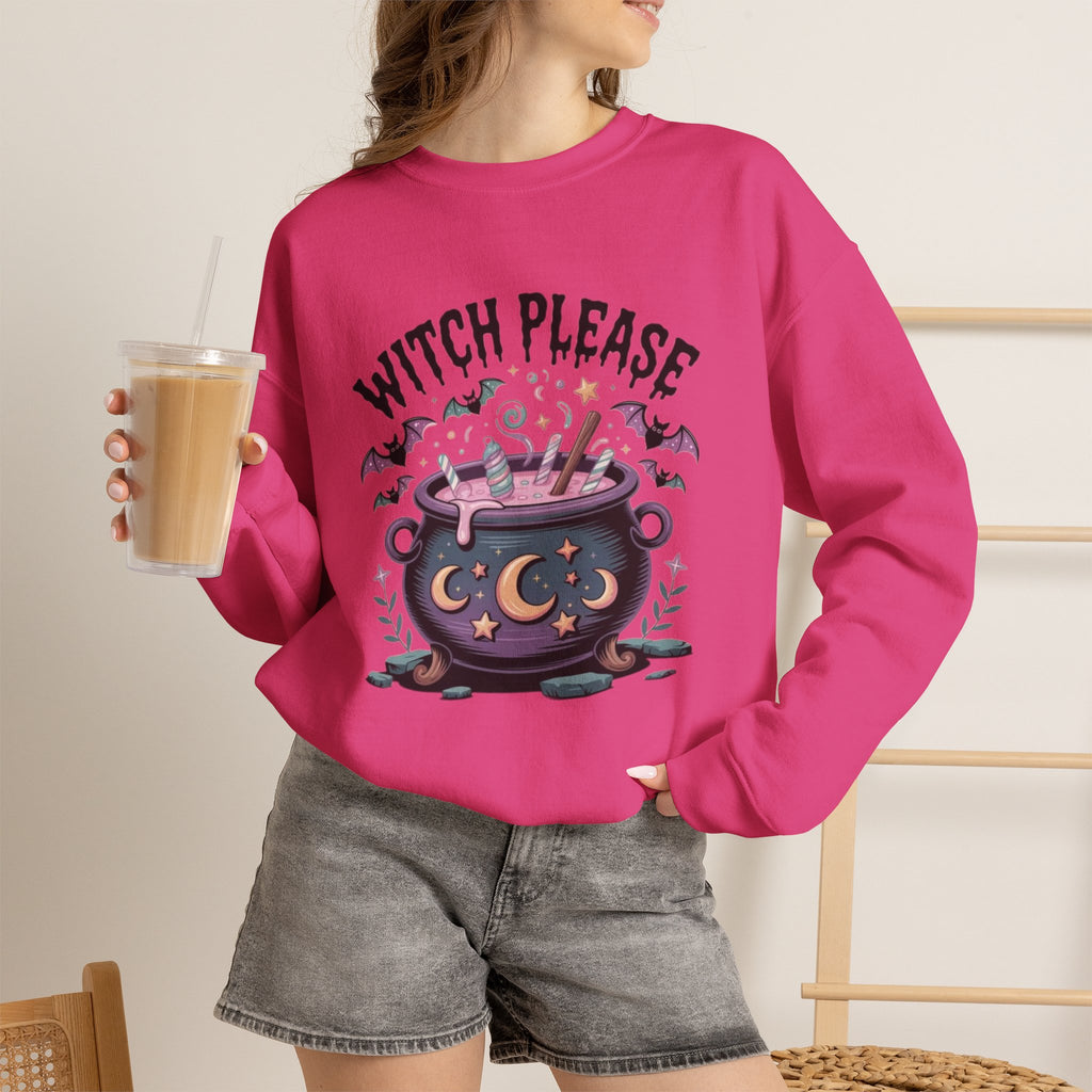 ORVIAN — Witch Please & I'm Just a Housewife Witch Crewneck, Magical Cauldron Unisex Heavy Blend