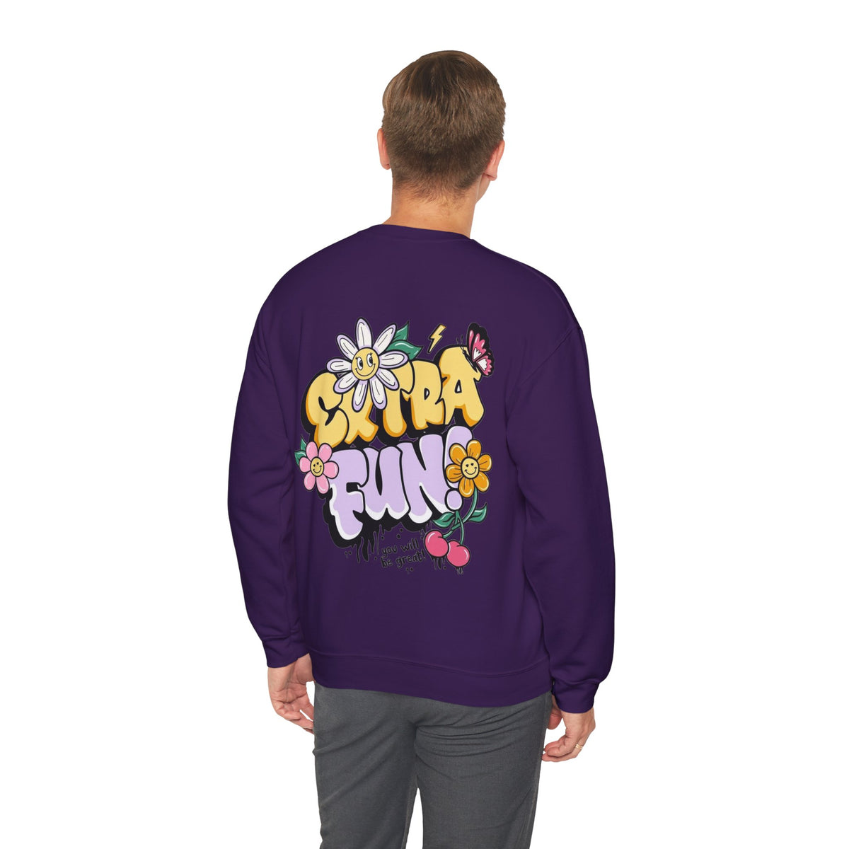 ORVIAN — Good Day to Read a Book Crewneck, Retro Floral Book Lover Sweatshirt Unisex Heavy Blend