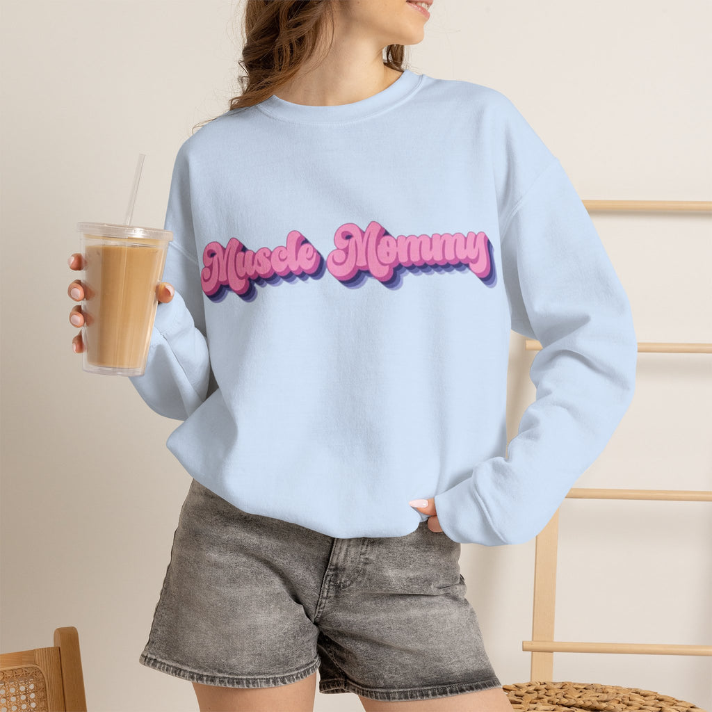 ORVIAN — Muscle Mommy Girls Just Wanna Have Guns Crewneck, Bold Feminine Typography Unisex
