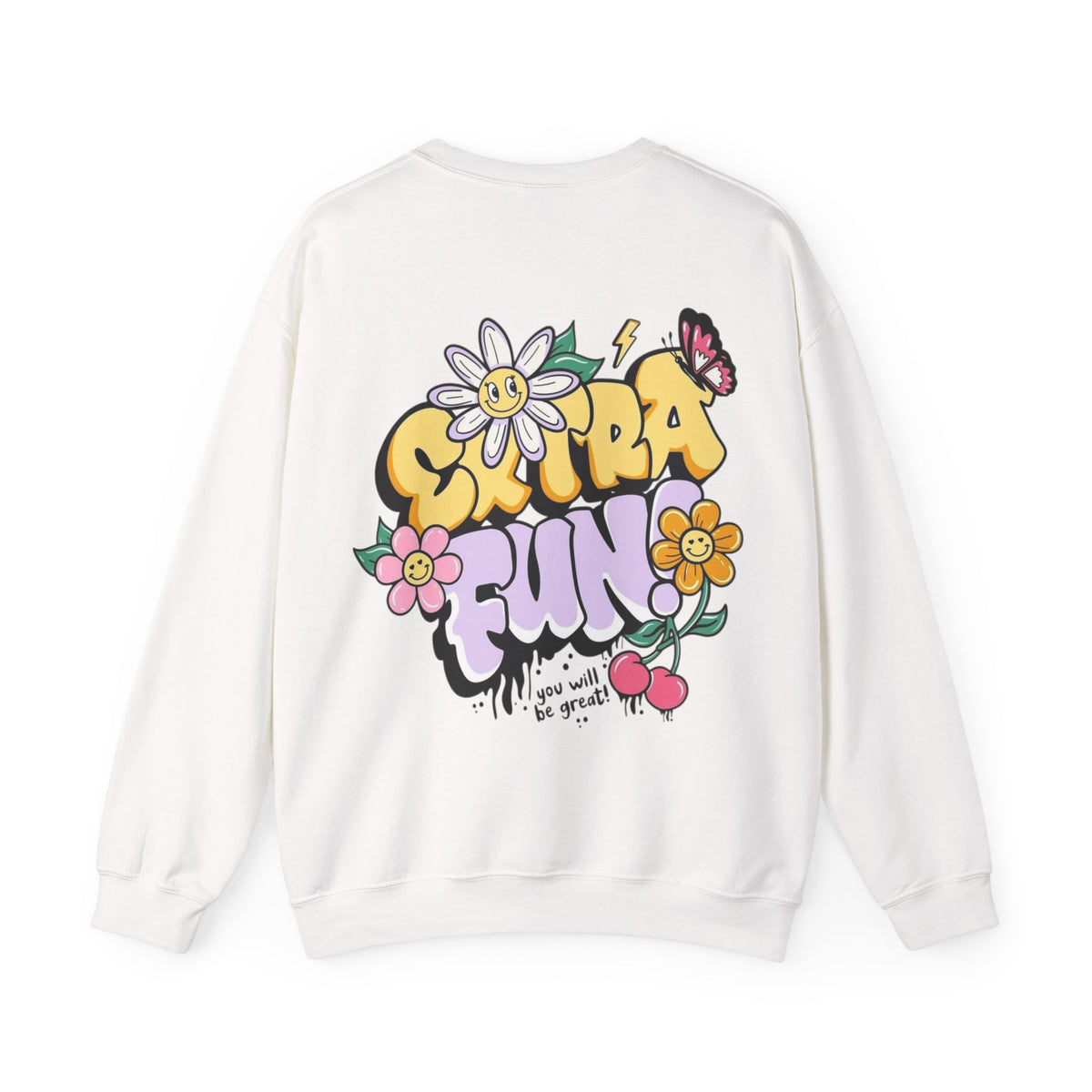 ORVIAN — Good Day to Read a Book Crewneck, Retro Floral Book Lover Sweatshirt Unisex Heavy Blend