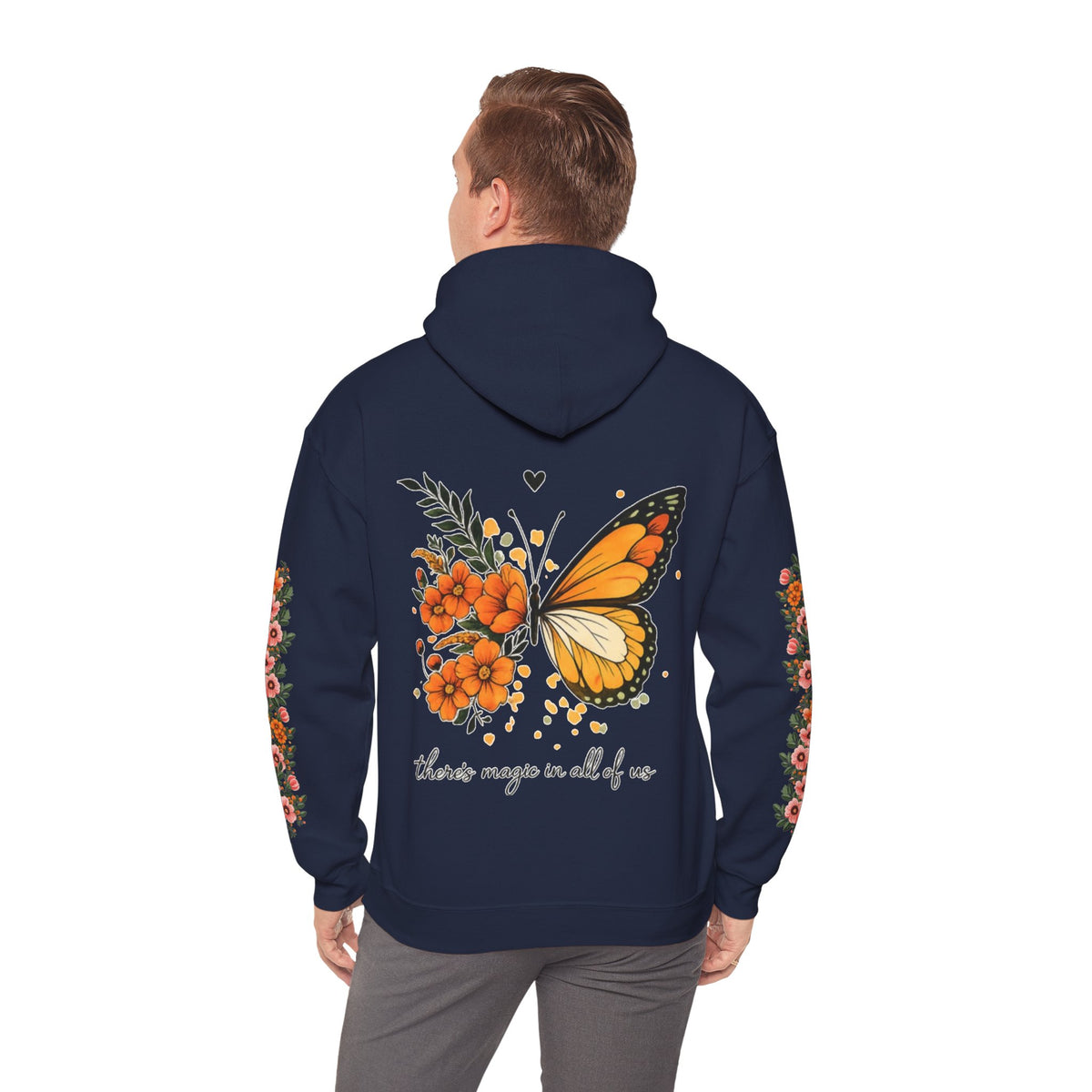 ORVIAN — Magic Floral Butterfly Unisex Heavy Blend Hoodie