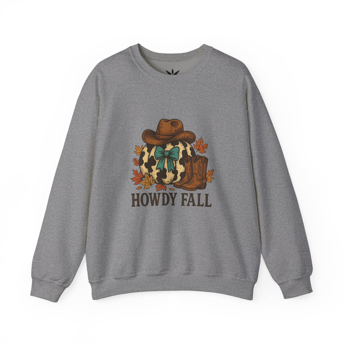 ORVIAN — Howdy Fall Wéstern Pumpkin & Ghost Cow Crewneck, Moo I Mean Boo Halloween Unisex