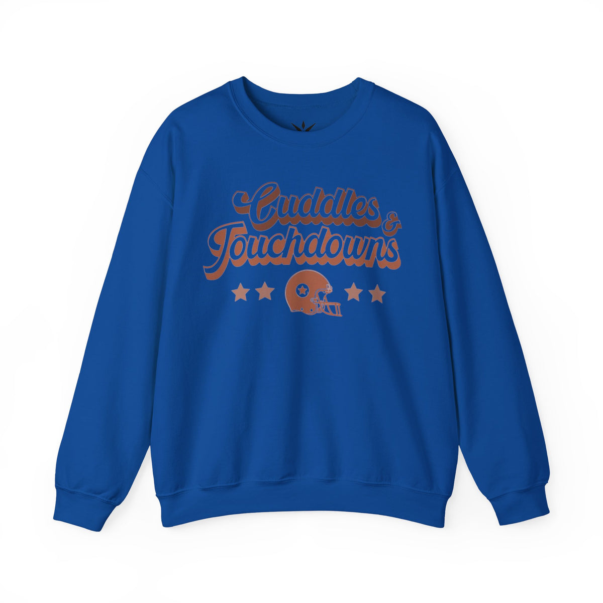 ORVIAN — Cuddles & Touchdowns Football Crewneck, Heart Football Game Day Unisex Heavy Blend
