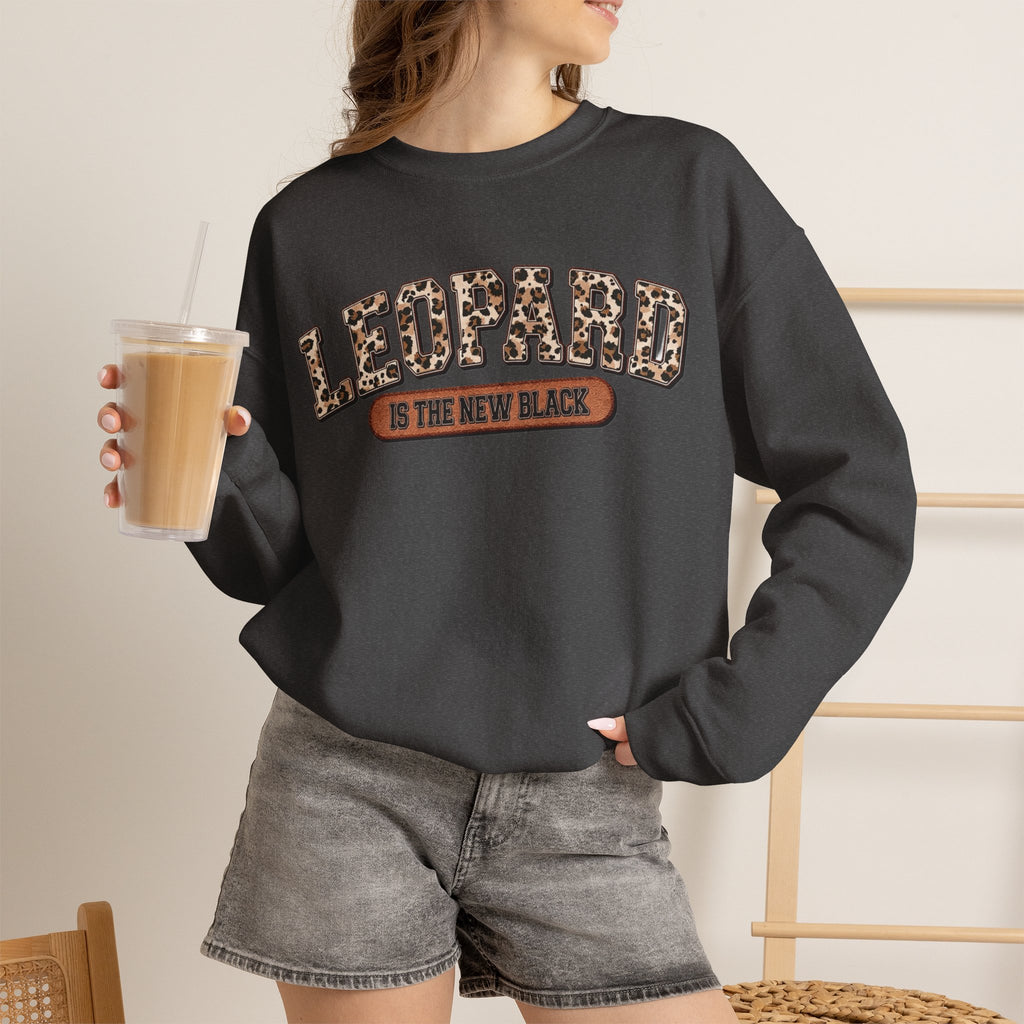 ORVIAN — Leopard Is The New Black & God Is Good Coquette Bow Crewneck, Faith-Inspired Unisex