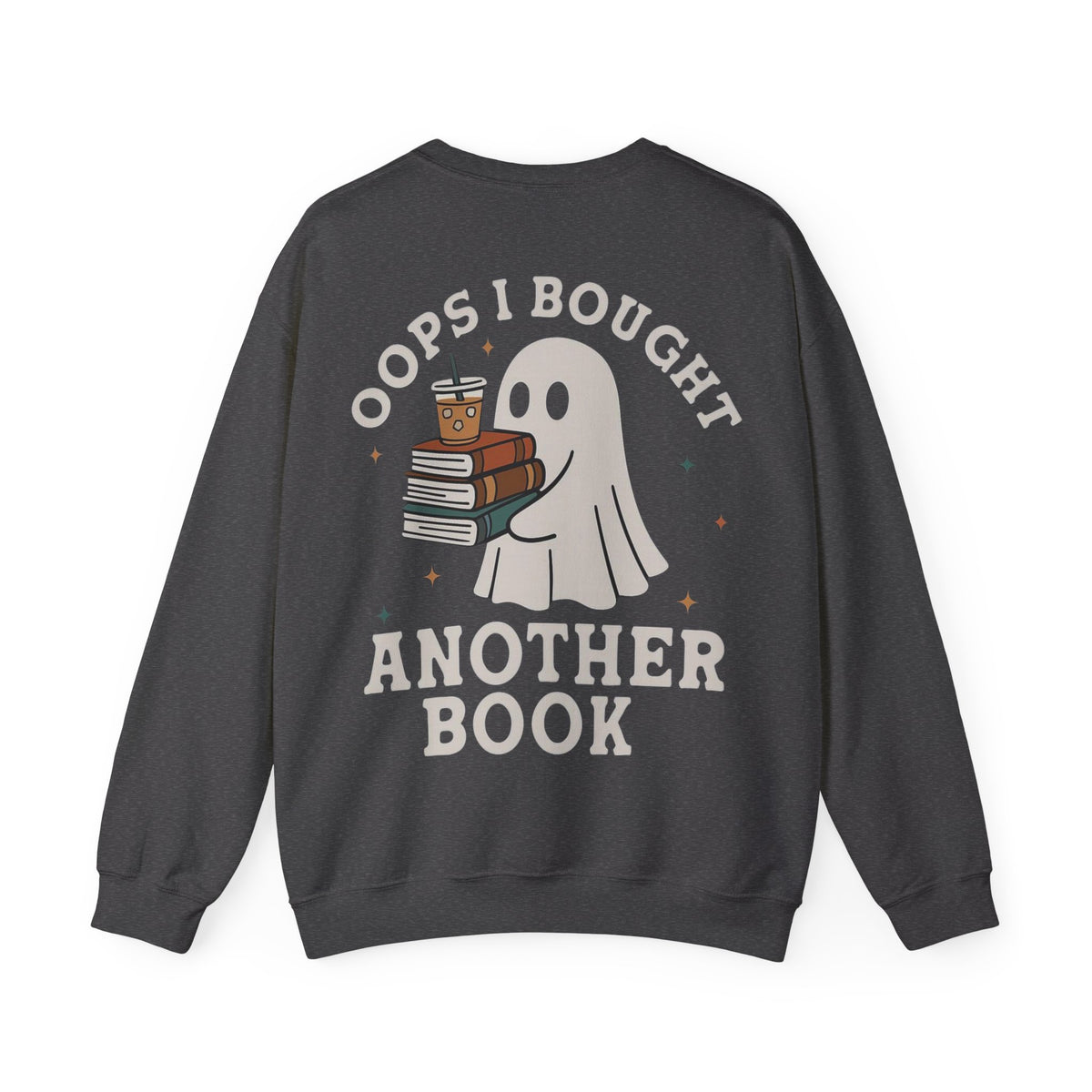 ORVIAN — Fall Into a Good Book Ghost Crewneck, Cozy Autumn Book Lover Unisex Heavy Blend