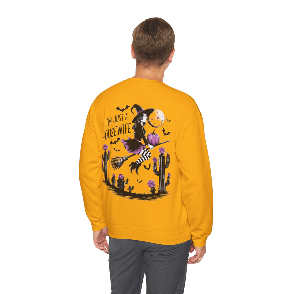 ORVIAN — Witch Please & I'm Just a Housewife Witch Crewneck, Magical Cauldron Unisex Heavy Blend