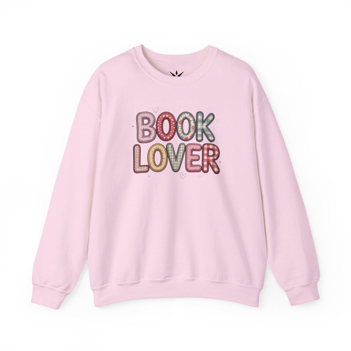 ORVIAN — Book Lover Floral Crewneck, Colorful Typography & Rose Book Stack Unisex Heavy Blend