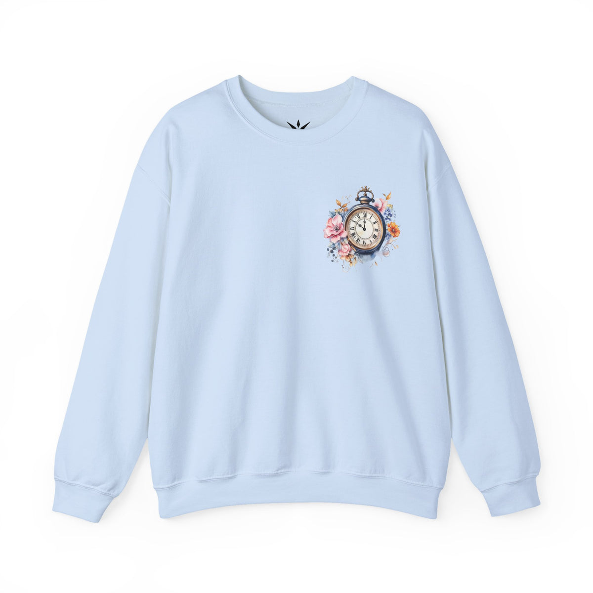 ORVIAN — Steampunk Floral Pocket Watch & Blooming Books Crewneck, Vintage Literary Unisex