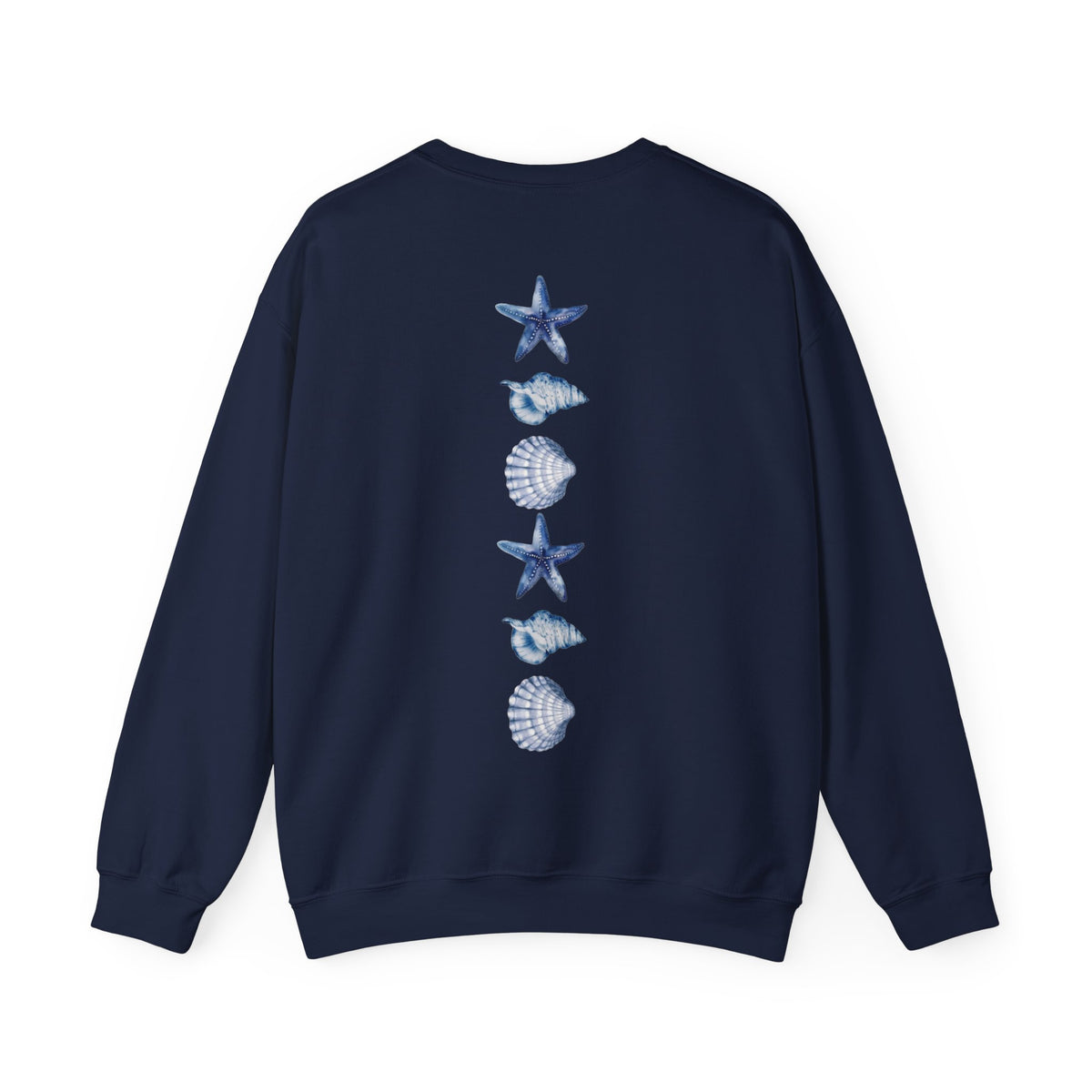 ORVIAN — Sea Turtle & Seashell Starfish Crewneck, Coastal Ocean Nautical Unisex Heavy Blend