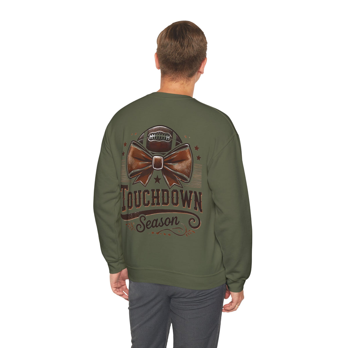 ORVIAN — Cuddles & Touchdowns Football Crewneck, 'Tis the Season Game Day Unisex Heavy Blend