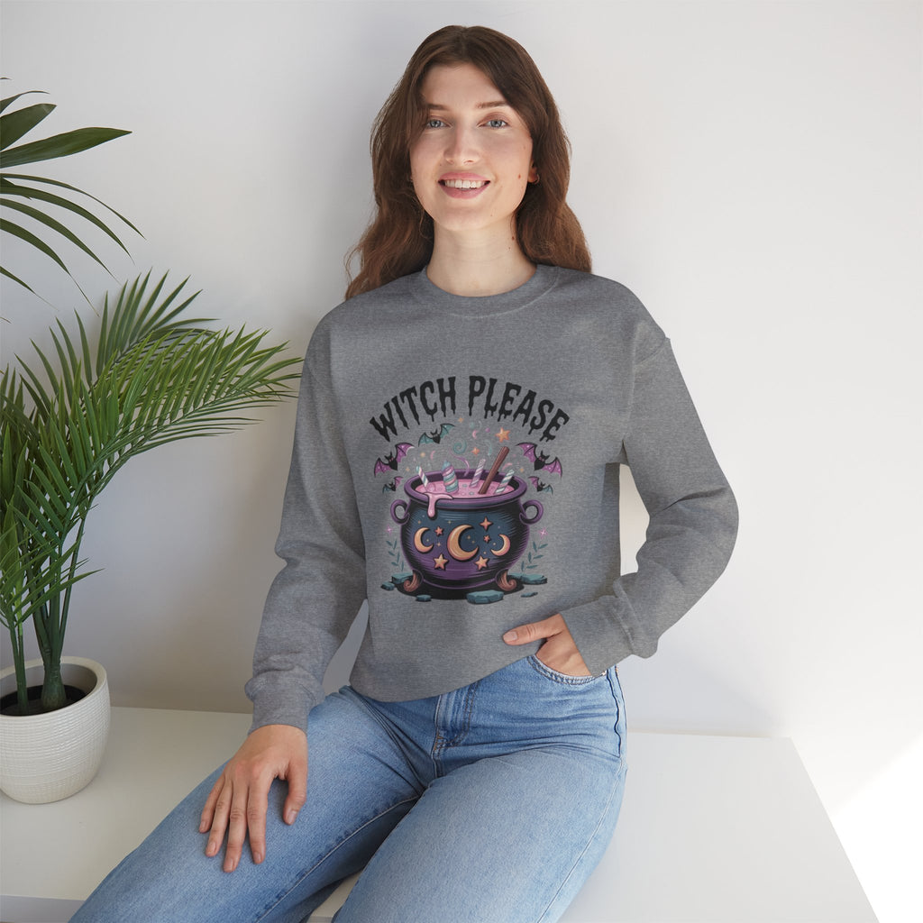 ORVIAN — Witch Please & I'm Just a Housewife Witch Crewneck, Magical Cauldron Unisex Heavy Blend