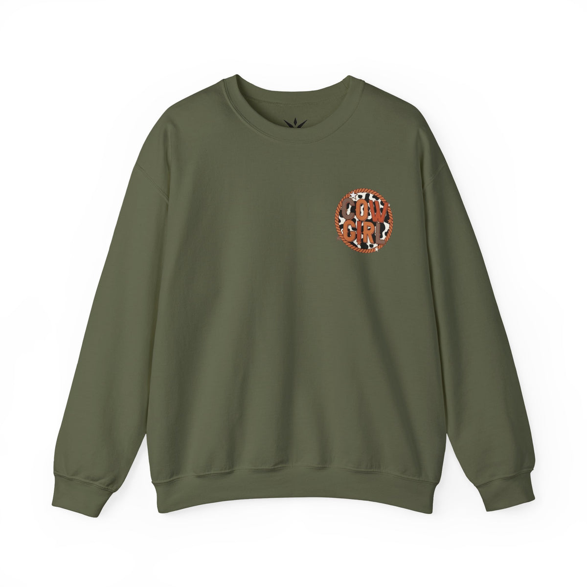 ORVIAN — Cowgirl “If I'm the Problem” Western Crewneck, Longhorn Skull Unisex Heavy Blend