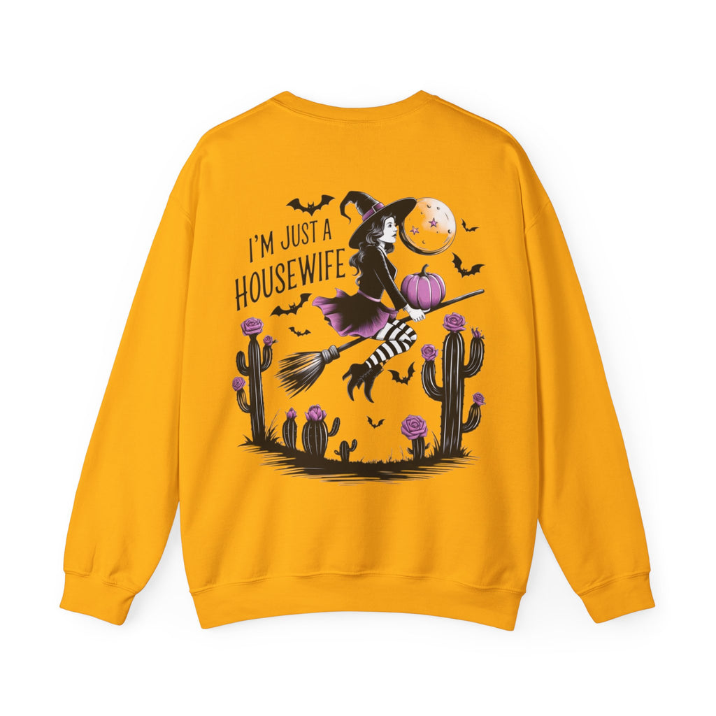 ORVIAN — Witch Please & I'm Just a Housewife Witch Crewneck, Magical Cauldron Unisex Heavy Blend
