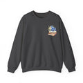 ORVIAN — Blue Watercolor Floral Book Crewneck, Open Book Wildflower Literary Unisex Heavy Blend
