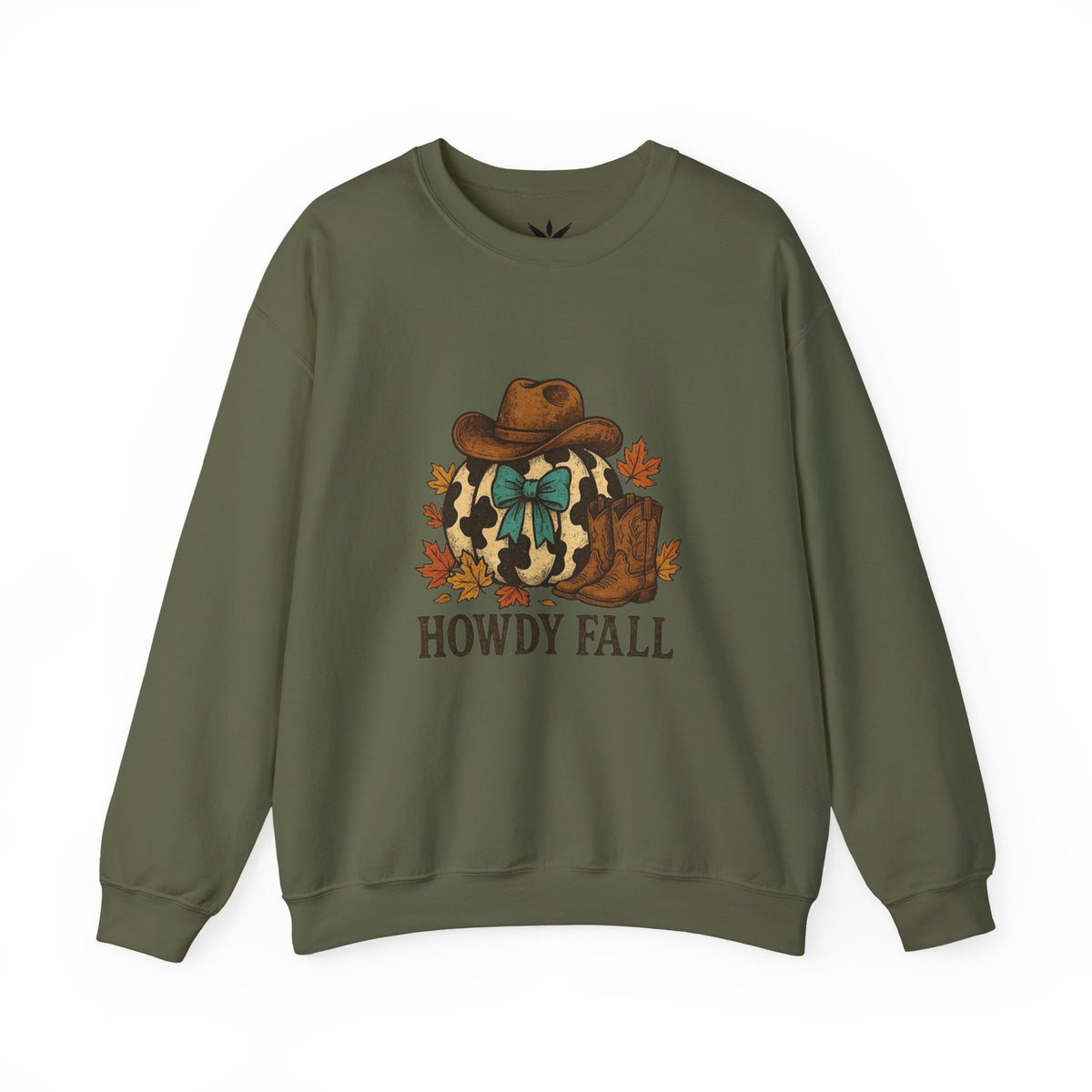 ORVIAN — Howdy Fall Wéstern Pumpkin & Ghost Cow Crewneck, Moo I Mean Boo Halloween Unisex