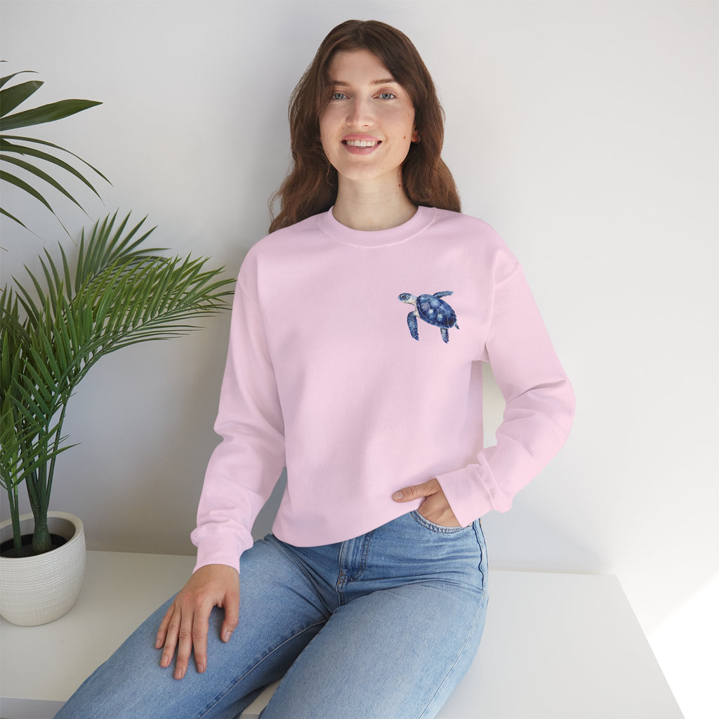 ORVIAN — Sea Turtle & Seashell Starfish Crewneck, Coastal Ocean Nautical Unisex Heavy Blend