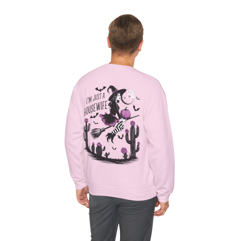 ORVIAN — Witch Please & I'm Just a Housewife Witch Crewneck, Magical Cauldron Unisex Heavy Blend
