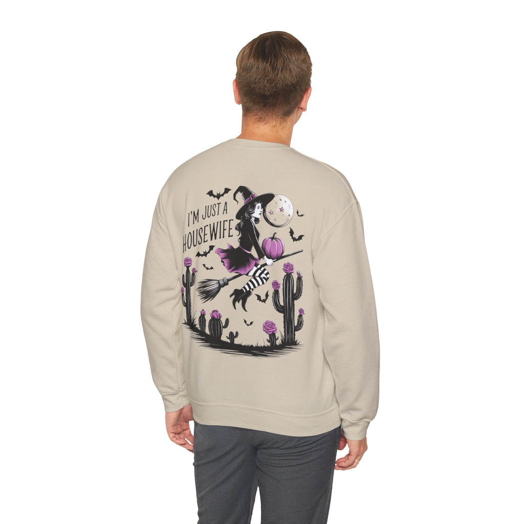 ORVIAN — Witch Please & I'm Just a Housewife Witch Crewneck, Magical Cauldron Unisex Heavy Blend