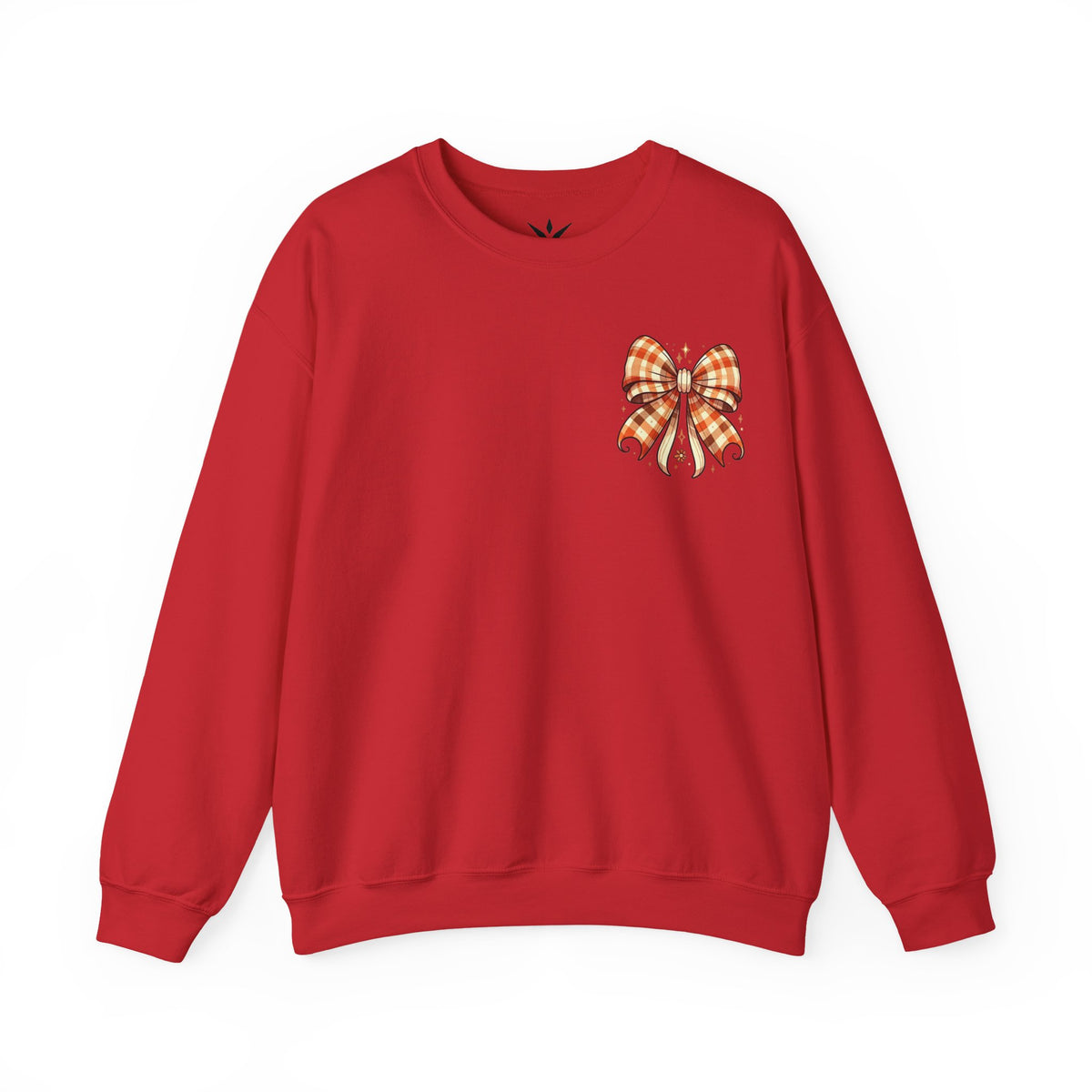 ORVIAN — Ghostly Coffee Break Coquette Bow Crewneck, Cozy Pumpkin Spice Halloween Unisex