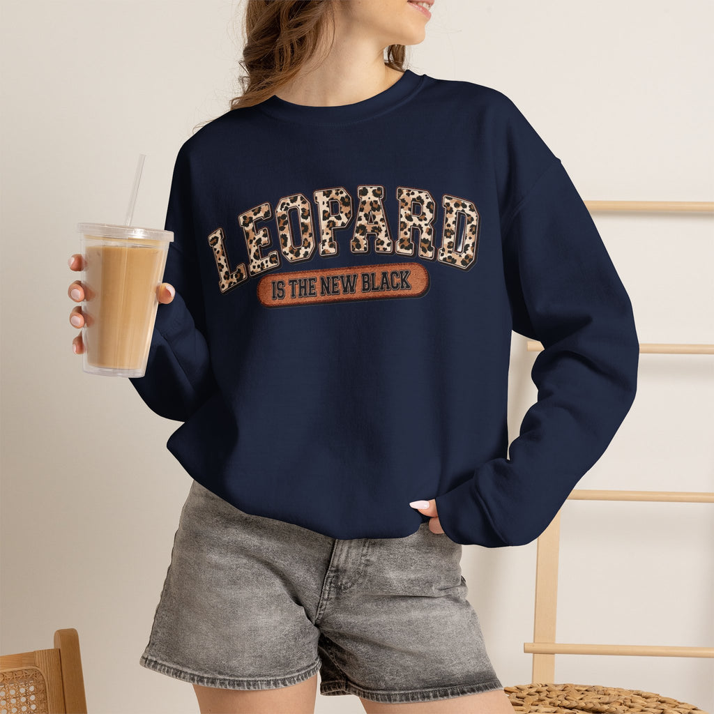 ORVIAN — Leopard Is The New Black & God Is Good Coquette Bow Crewneck, Faith-Inspired Unisex